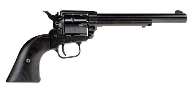 Heritage Mfg RR22B4BBK Rough Rider  22 LR 6 Shot 4.75" Black Oxide Barrel, Cylinder & Frame, Black Laminate Wood Grips