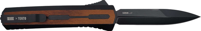 Zastava A7 OTF Knife - American Walnut Wood | S35VN Spear Point Blade