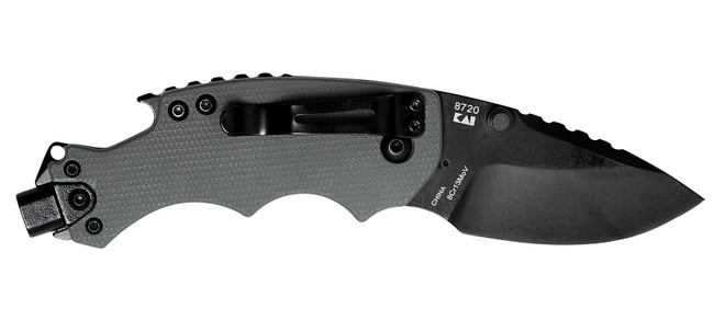 Kershaw 8720 Shuffle DIY 2.40" Folding Drop Point Plain Black Oxide 8Cr13MoV SS Blade Gray Glass-Filled Nylon Handle Includes Pocket Clip - 8720 - 087171048932
