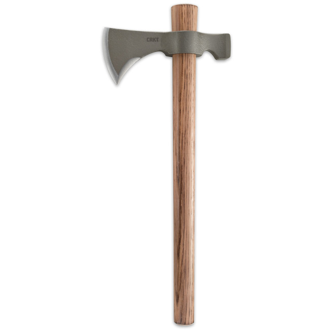CRKT 2730 Woods Chogan T-Hawk 3.50" Blade 1055 Carbon Steel Blade Tennessee Hickory Handle 19" Long Tomahawk w/Hammer