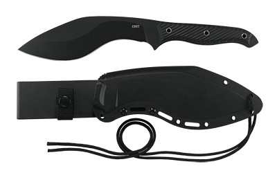 CRKT 2710 Clever Girl Kukri 7.75" Fixed Plain Black Powder Coated SK-5 Steel Blade/Black G10 Handle Includes Belt Clip/Lanyard - 2710 - 794023271003