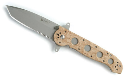 CRKT M16-14ZSF M16 14ZSF 3.99" Folding Tanto Part Serrated Bead Blasted AUS-8A SS Blade/Desert Camo GRN Handle Includes Pocket Clip - M1614ZSF - 794023131680