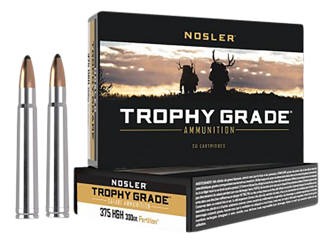 Nosler Safari Rifle Ammunition 375 H&H 300 gr. PT SP 20 rd.