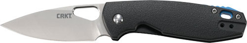 CRKT 5390 Piet  2.69" Folding Drop Point Plain Satin 8Cr13MoV SS Blade Black/ GRN Handle Includes Pocket Clip