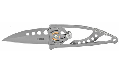 CRKT 5102N Snap Lock  2.55" Folding Drop Point Plain Bead Blasted 420J2 SS Blade/Stainless Steel Handle Features Money Clip Includes Pocket Clip - 5102N - 794023510225
