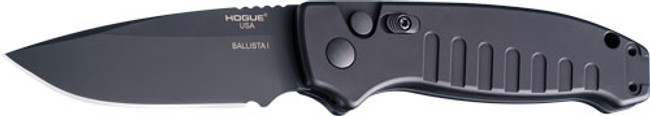 Hogue Ballista I Automatic Folder Knife 3 1/2" Drop Point Blade Black