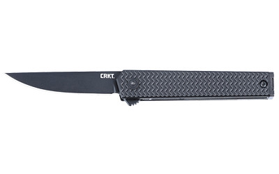 CRKT 7081D2K CEO Microflipper 2.36" Folding Drop Point Plain Black TiNi D2 Steel Blade, Black Textured Aluminum Handle - 7081D2K - 794023708127