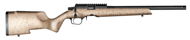 Christensen Arms 8011200100 Ranger  22 LR 10+1 18" Carbon Fiber/Threaded Barrel, Black Anodized Finish, Tan with Black Webbing Stock