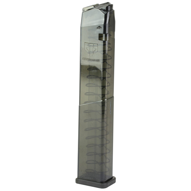 ETS Group 30rd Extended Pistol Magazine 10mm Auto Compatible with Glock 20 29 40 Carbon Smoke - SMKGLK2030 - 850016478566