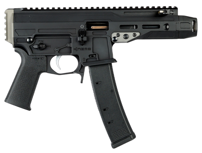 Nemo Arms MNG-9MM-C Mongoose  9mm Luger 35+1 5.80" Black Front Cap Compensator, Black Picatinny Rail Receiver, Black Grip, Ambidextrous