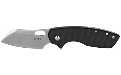 CRKT 5315G Pilar  Large 2.67" Folding Plain Satin 8Cr14MoV SS Blade/Black G10/SS Handle Includes Pocket Clip - 5315G - 794023531527