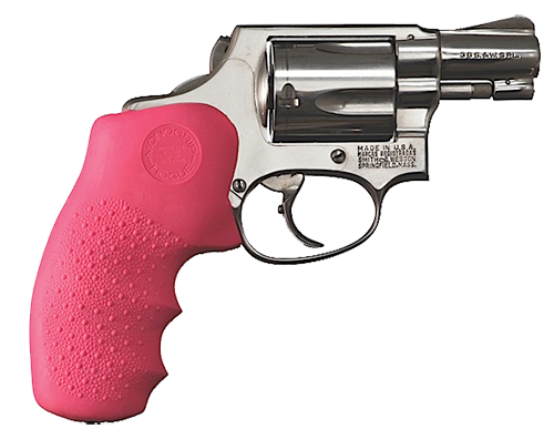 Hogue Overmolded Monogrip Cobblestone Pink for S&W J Frame Round Butt
