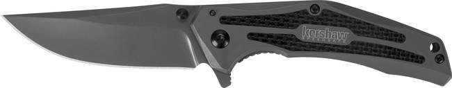 Kershaw 8300 DuoJet  3.25" Folding Clip Point Plain Gray TiCN 8Cr13MoV SS Blade Gray TiCN Stainless Steel Handle Includes Pocket Clip - 8300 - 087171051956