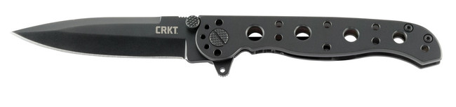 CRKT M16-01KS M16 01KS 3.06" Folding Spear Point Plain Black EDP 8Cr14MoV SS Blade/Black Stainless Steel Handle Includes Pocket Clip - M1601KS - 794023090147