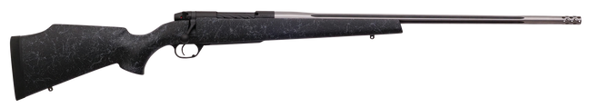 Weatherby Mark V Accumark 6.5 Creedmoor 24 Inch 4 Rounds Graphite Cerakote Gray Webbed Monte Carlo Stock