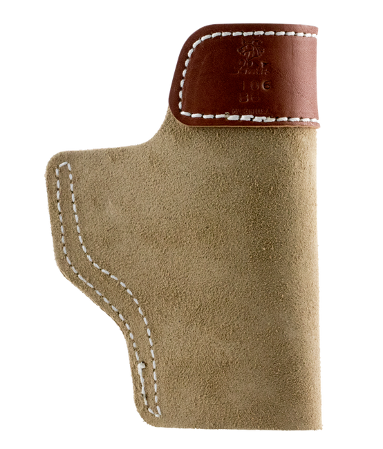 DeSantis Gunhide 106NBB6Z0 Sof-Tuck  IWB Natural Leather/Suede Belt Clip Fits Glock 19