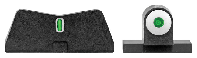 XS Sights CK0001S5 DXT Big Dot Night Sights-Canik  Black | Green Tritium White Outline Front Sight Green Tritium White Outline Bar Rear Sight                                                           