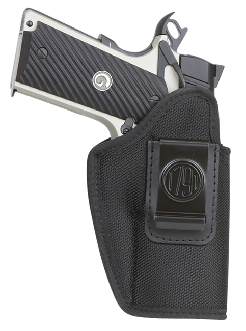 1791 Gunleather PNIWB4BLKL Premium Nylon  IWB Size 04 Black Ballistic Nylon Clip-On