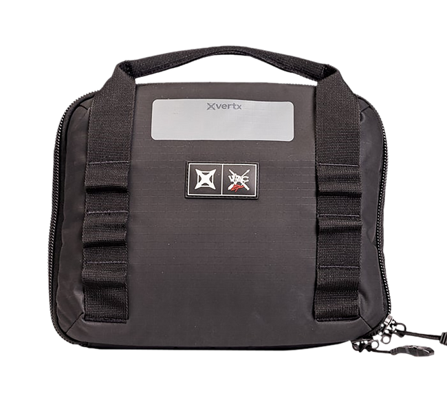 Vertx VTX5709 VTAC Single Pistol Case Black Holds 2 Handguns 420D Nylon Ripstop
