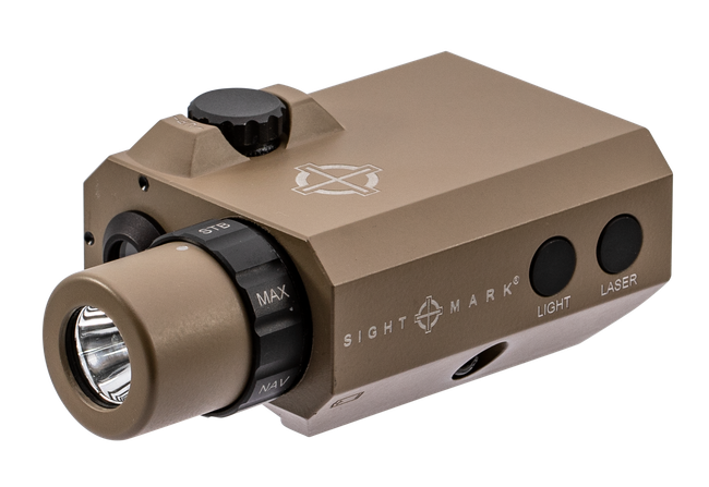 Sightmark LoPro Mini Flashlight Green Laser Rifle Sight 532nm 5mW 1.50 In Dot 50 Yd Dark Earth