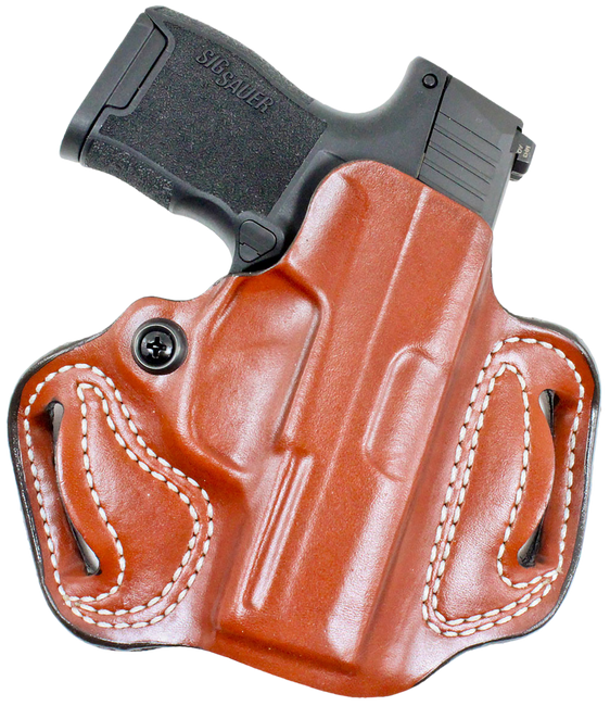 DeSantis Gunhide 086TA9YZ0 Mini Slide  OWB Tan Sig Sauer P365 w/Red Dot Right Hand                                                                                                                      