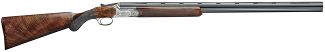 Rizzini USA 2201-2828 BR220 Field 28 Gauge 28" Nickel Chrome Coin Anodized Steel Steel Receiver Engraved Grade 2.5 Turkish Walnut Wood Stock