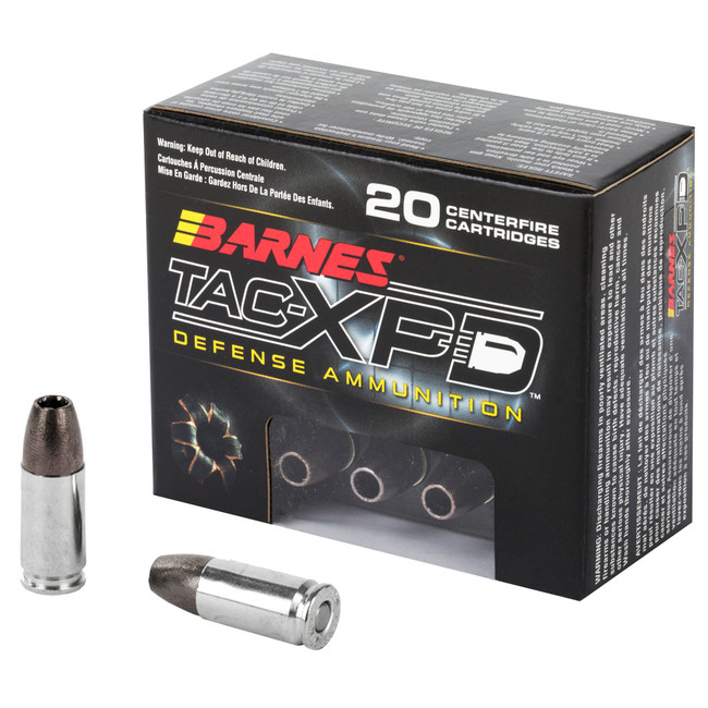 Barnes Bullets TAC-XPD 9mm Luger +P TAC-XP 115 Grain 20 Rounds - 21551 - 716876135110