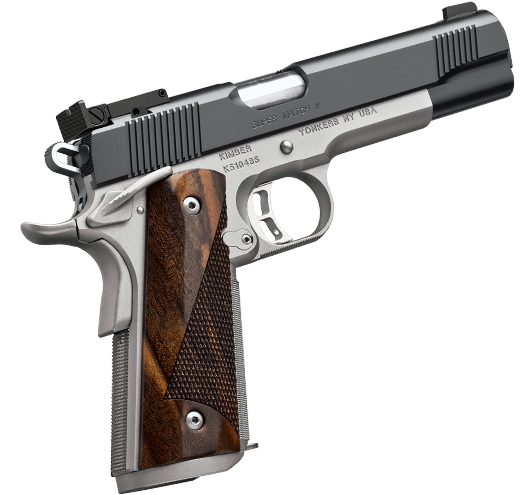 Kimber Mfg.,inc 3200309 Super Match II 45 ACP 8+1 5" Matte Black KimPro II Aggressive Slide Serrations Front strap checkering Walnut Grip - 3200309 - 669278323091
