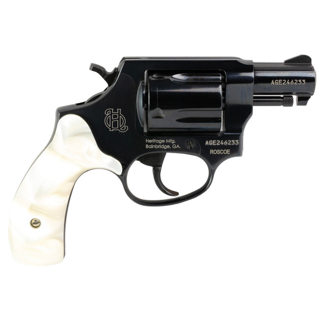 Heritage Roscoe Talo 38 Special 2 inch 5 Rounds Blued Finish Pearl Grips - HR38B2WP - 727962710135