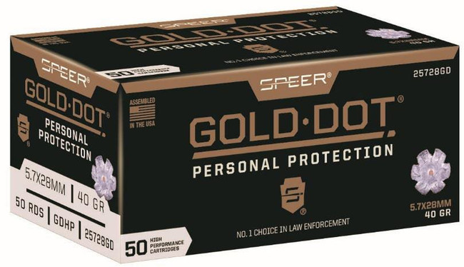 SPR GOLD DOT 5.7X28MM 40GR HP 50/500 - 25728GD - 604544662375