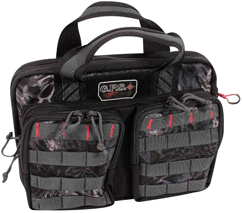 GPS Bags GPST1316PCP Tactical Quad +2 PRYM1 Blackout 1000D Polyester with YKK Lockable Zippers, 8 Mag Pockets, 2 Ammo Front Pockets, Visual ID Storage System & Holds Up To 6 Handguns