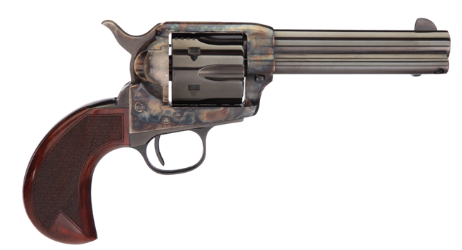 Taylors & Company 555152 1873 Cattleman 45 Colt (LC) 6rd 4.75" Blued Cylinder & Barrel Color Case Hardened Steel Frame Checkered Birdshead Walnut Grip