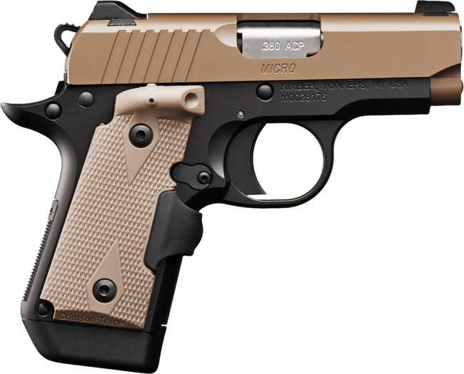 Kimber Micro Desert Night Pistol 380 ACP 2.75 in. Desert Tan w/ Laser Grip 6 rd.