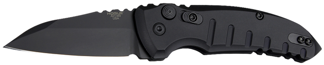 Hogue 24106 A01  2.75" Folding Wharncliffe Plain Black Cerakote 154CM SS Blade/Matte Black Aluminum Handle