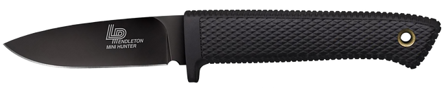 Cold Steel CS36LPMFZ Pendleton Mini Hunter 3" Fixed Drop Point Plain Black Matte Powder Coat AUS-10A SS Blade, 3.25" Black Textured Kray-Ex Handle