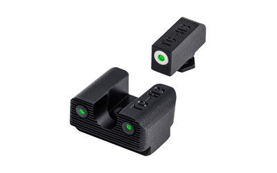 TruGlo Tritium Pro Front and Rear Sights Green White Outline for Handgun - TGTG231F3W - 788130023983