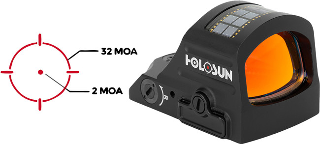 Holosun HS507C-X2 Red Dot Sight 2MoA 32MoA Circle Reflex Handgun Optic Solar Failsafe Shake Awake - HS507CX2 - 810047071174