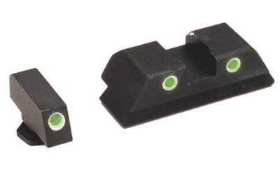 AmeriGlo GL119 Glock Tritium Sight Set Green Front White Outline Rear - GL119 - 644406900344