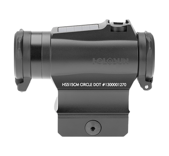 Holosun HS515CM 20mm Red Circle Dot Sight Solar Panel Picatinny Shake Awake 12 Brightness Settings