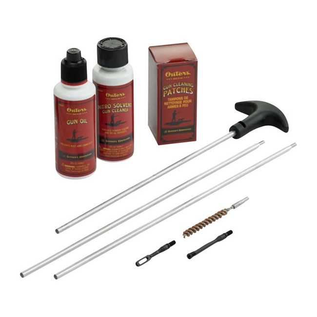 RIFLE CLEANING KIT W/ALUMINUM ROD 6MM/6.5MM/243/257 CAL