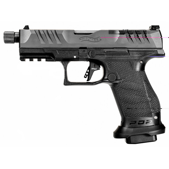 Walther PDP Compact Optic Ready Pro SD Pistol 9mm 4.6 in. Black 10 rd. Threaded