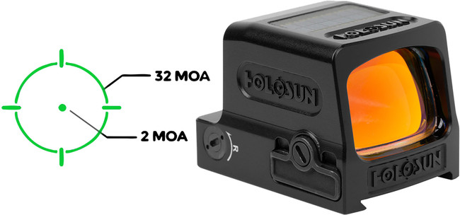 Holosun He509t-Gr X2 Enclosed Pistol Reflex Sight Titanium Solar Failsafe Circle 32 MOA - HE509TGR X2 - 605930625868