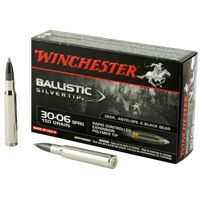 Winchester Ballistic Silvertip 30-06 Springfield Polymer Tip 150 Grain 20 Rounds - SBST3006 - 020892210288