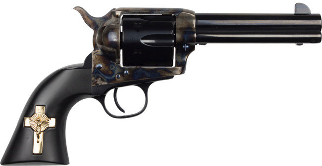 Cimarron Holy Smoker Revolver 45 Long Colt 4.75in. Case Hardened  6 Shot - MP310GCI01BG - 844234128662