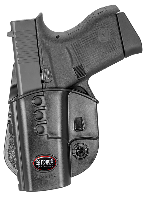 Fobus GL43NDLH Passive Retention Evolution OWB Black Polymer Paddle Fits Glock 43