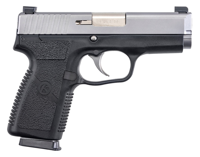 Kahr Arms KP9093NA P  9mm Luger Caliber with 3.60" Barrel, 7+1 or 8+1 Capacity, Black  Finish Frame, Serrated Matte Stainless Steel Slide, Textured Polymer Grip & TruGlo Night Sights
