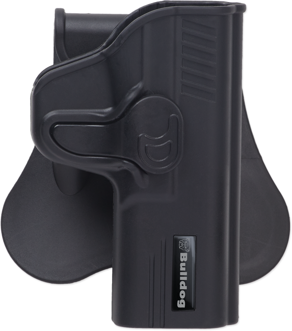 Bulldog RRG27 Rapid Release  OWB Black Polymer Paddle Compatible w/Glock 26/27/33  Right Hand