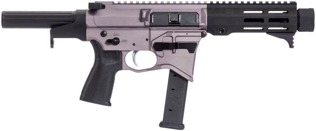 Maxim Defense MXM48174 CPS MD9 9mm Luger Caliber with 5.50" Barrel, Urban Grey Anodized Metal Finish, Black Maxim CQB Brace & Polymer Grip