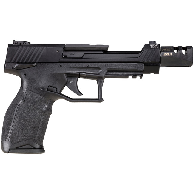 Taurus 1-TX22C151-T TX22 Competition 5.40" 16+1 (3) Black Polymer Frame Black Anodized Ported Aluminum Slide with Optics Mount Aggressive Textured Black Polymer Grip Includes Compensator - 1-TX22C151-T - 725327936664