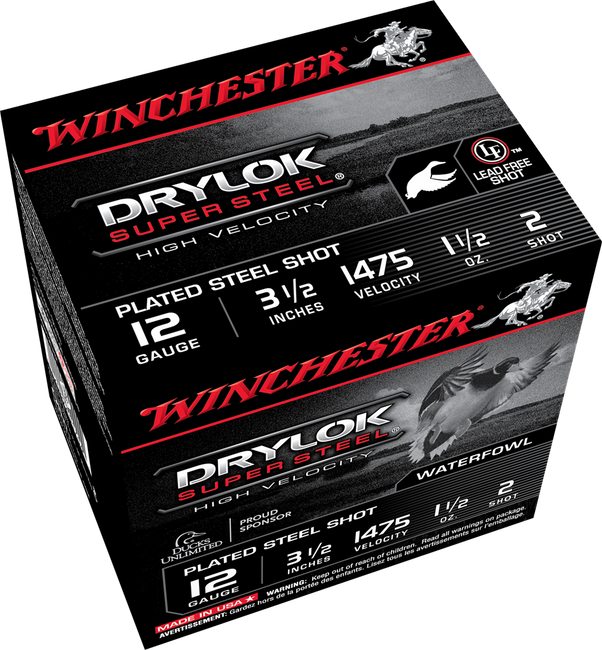 Winchester Ammo SSH12LH2 Drylok Super Steel High Velocity 12Gauge 3.50" 1 1/2oz 2Shot 25 Rounds